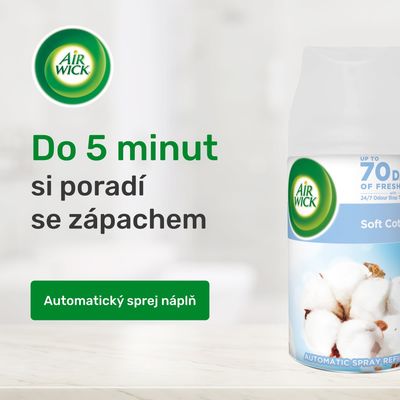 Air Wick Nachfüllpackung für den automatischen Diffusor Freshmatic Soft Cotton 250 ml