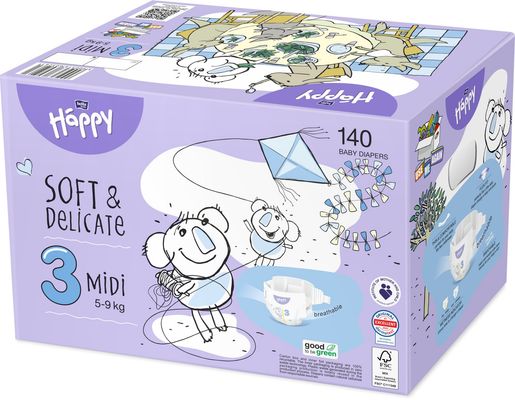 Bella Baby HAPPY - Babywindeln Midi Toy Box Größe 3, 2 x 70 Stk.