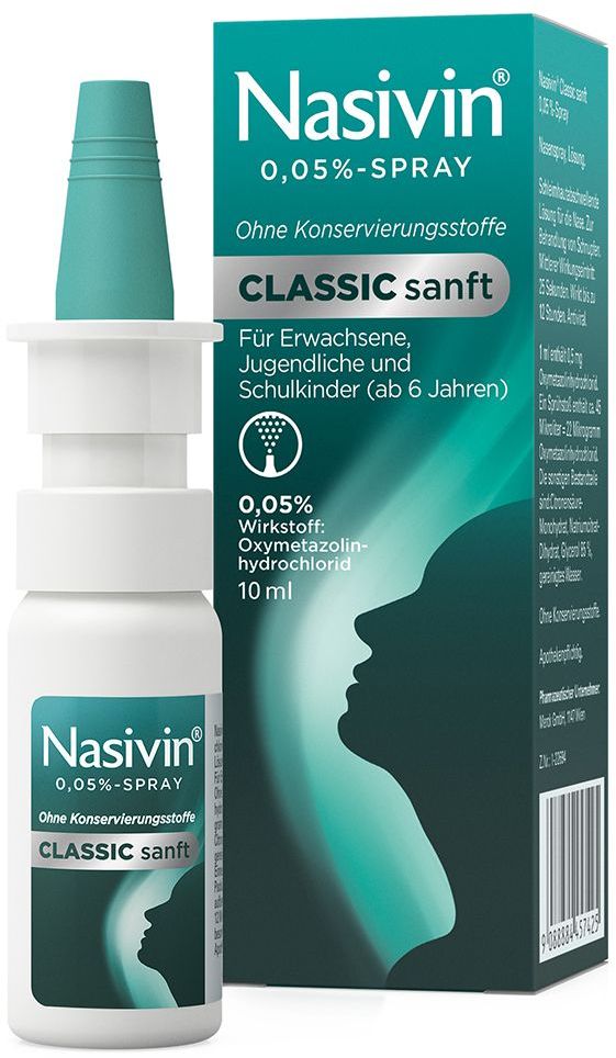 Nasivin Classic Sanft 0,05% Nasenspray 10 ml