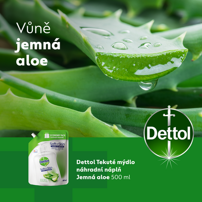 Dettol Flüssigseife Nachfüllpackung Aloe Vera und Vitamin E 500 ml