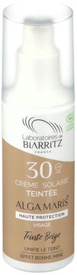 Laboratoires de BIARRITZ Bio-zertifizierte getönte Sonnencreme SPF30 für das Gesicht hell Make up 50 ml