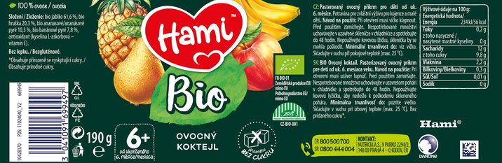 Hami BIO Obst Beikost Fruchtcocktail 6M+ 190 g